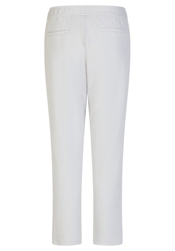 Rabe Light Grey Straight Leg Casual Trousers – Elastic Drawstring Waist with Zip Pockets 56-117454