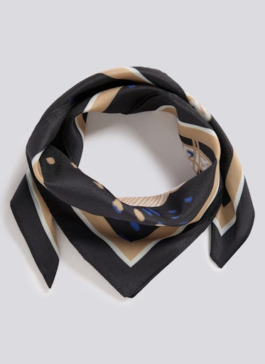Rabe Black Leopard Print Square Scarf 56-118941