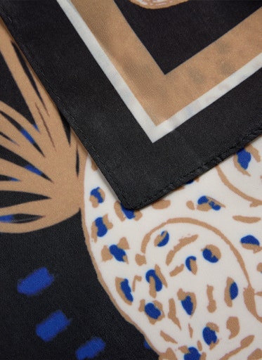 Rabe Black Leopard Print Square Scarf 56-118941