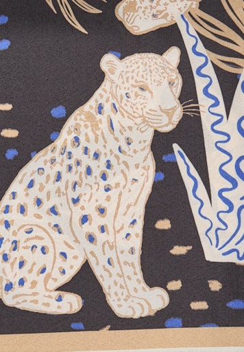 Rabe Black Leopard Print Square Scarf 56-118941