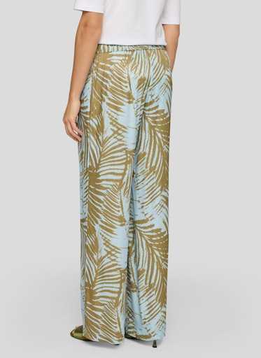 Rabe Azure Tropical Print Wide-Leg Trousers