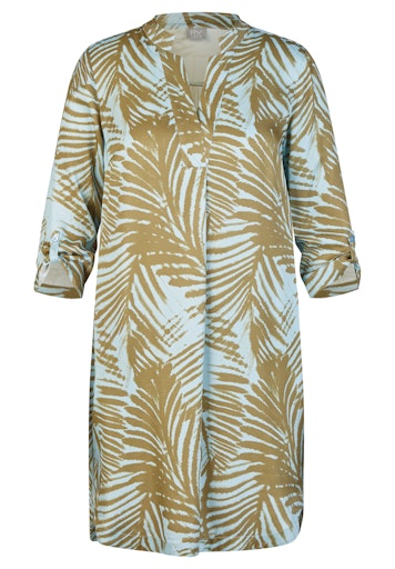 Rabe Azure Print Knee-Length V-Neck Tunic Dress