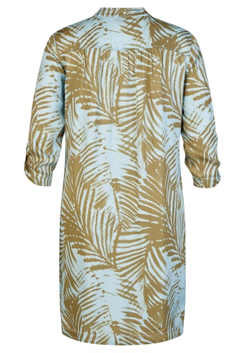 Rabe Azure Print Knee-Length V-Neck Tunic Dress