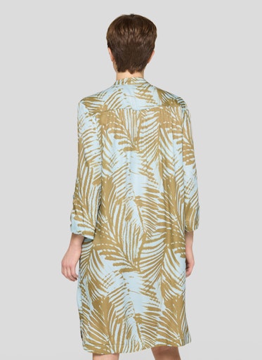 Rabe Azure Print Knee-Length V-Neck Tunic Dress