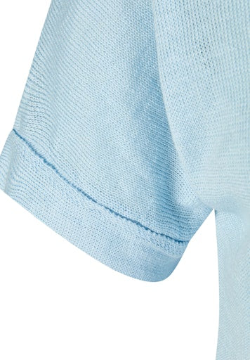 Rabe Azure Fine Knit Linen Crew Neck Sweater
