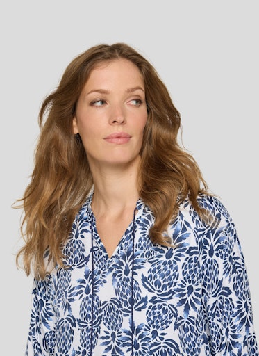 Rabe Blue Print Loose Fit Top