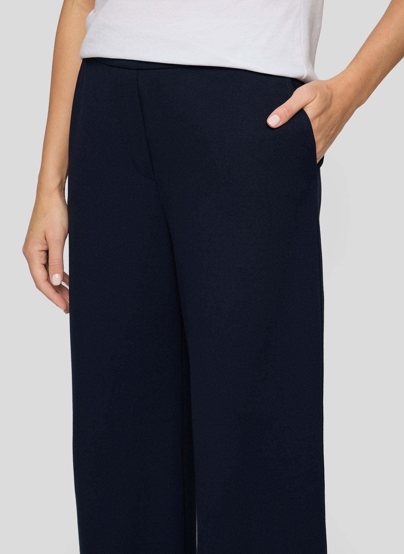 Rabe Marine Wide Leg Cropped Trousers 56-114455