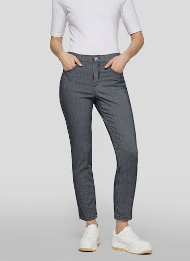 Rabe Marine Fine Stripe Slim Leg 5-Pocket Trousers