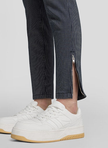 Rabe Marine Fine Stripe Slim Leg 5-Pocket Trousers