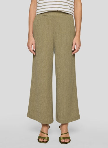 Rabe Thyme Green Wide-Leg Cropped Trousers