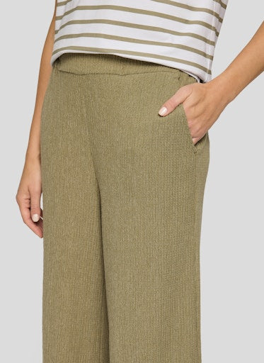 Rabe Thyme Green Wide-Leg Cropped Trousers