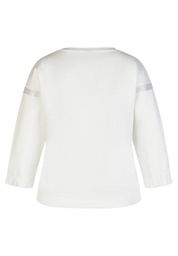 Rabe Natural 3/4 Sleeve Crew Neck Soft Stretch Sweatershirt 56-114321