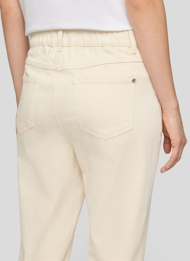 Rabe Ivory Slim‑Leg Cropped Jeans with Stretch 56-118153