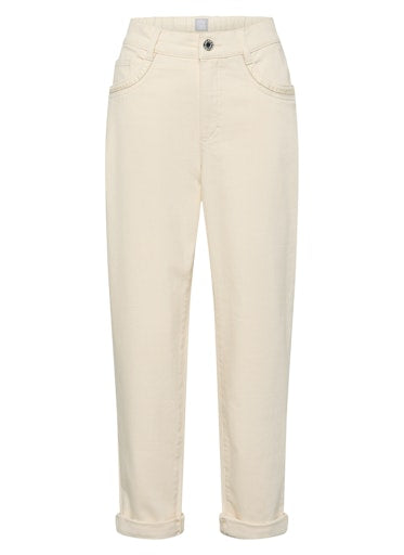 Rabe Ivory Slim‑Leg Cropped Jeans with Stretch 56-118153