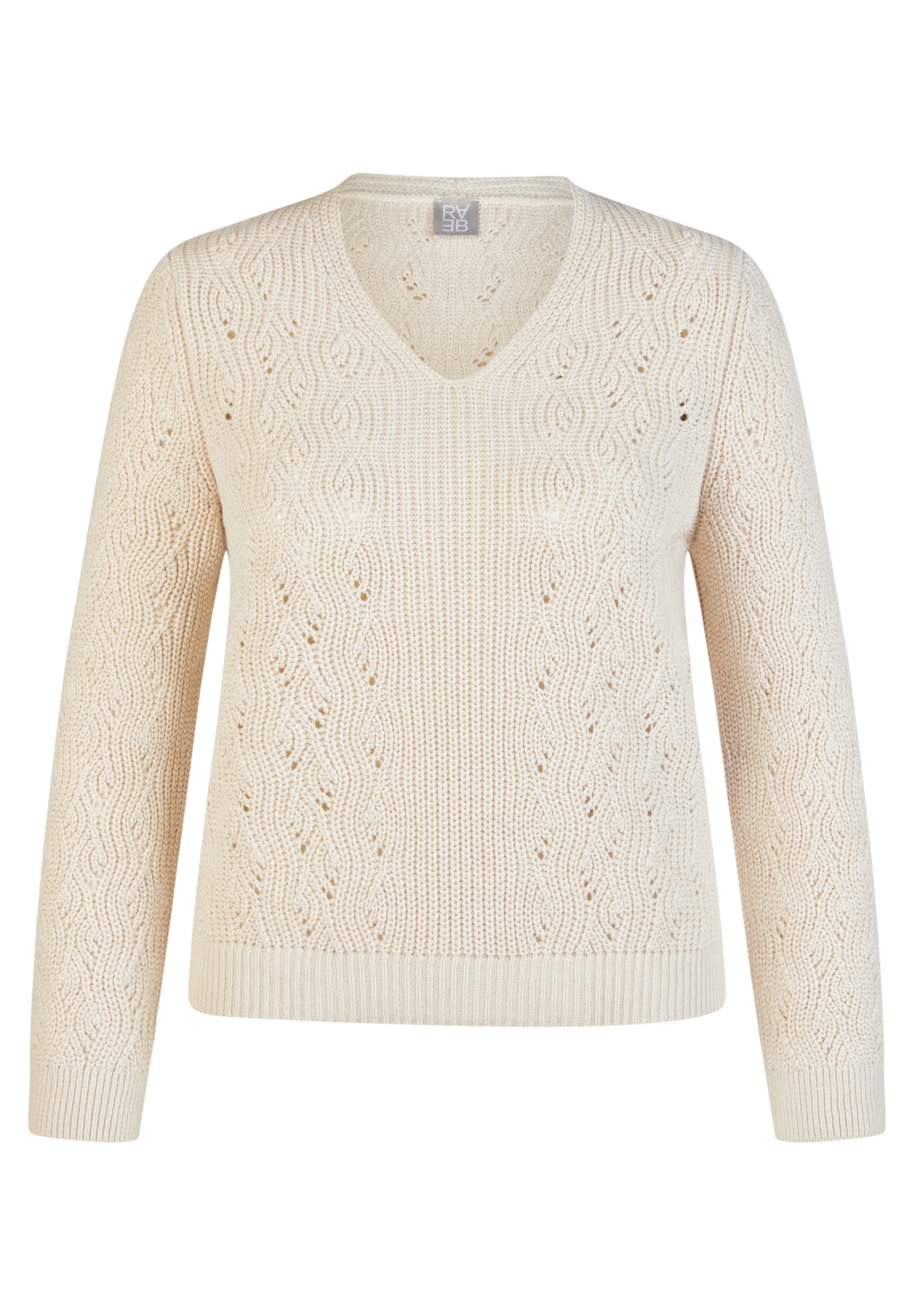Rabe Alabaster V-Neck Knit Long Sleeves Sweater 56-115606