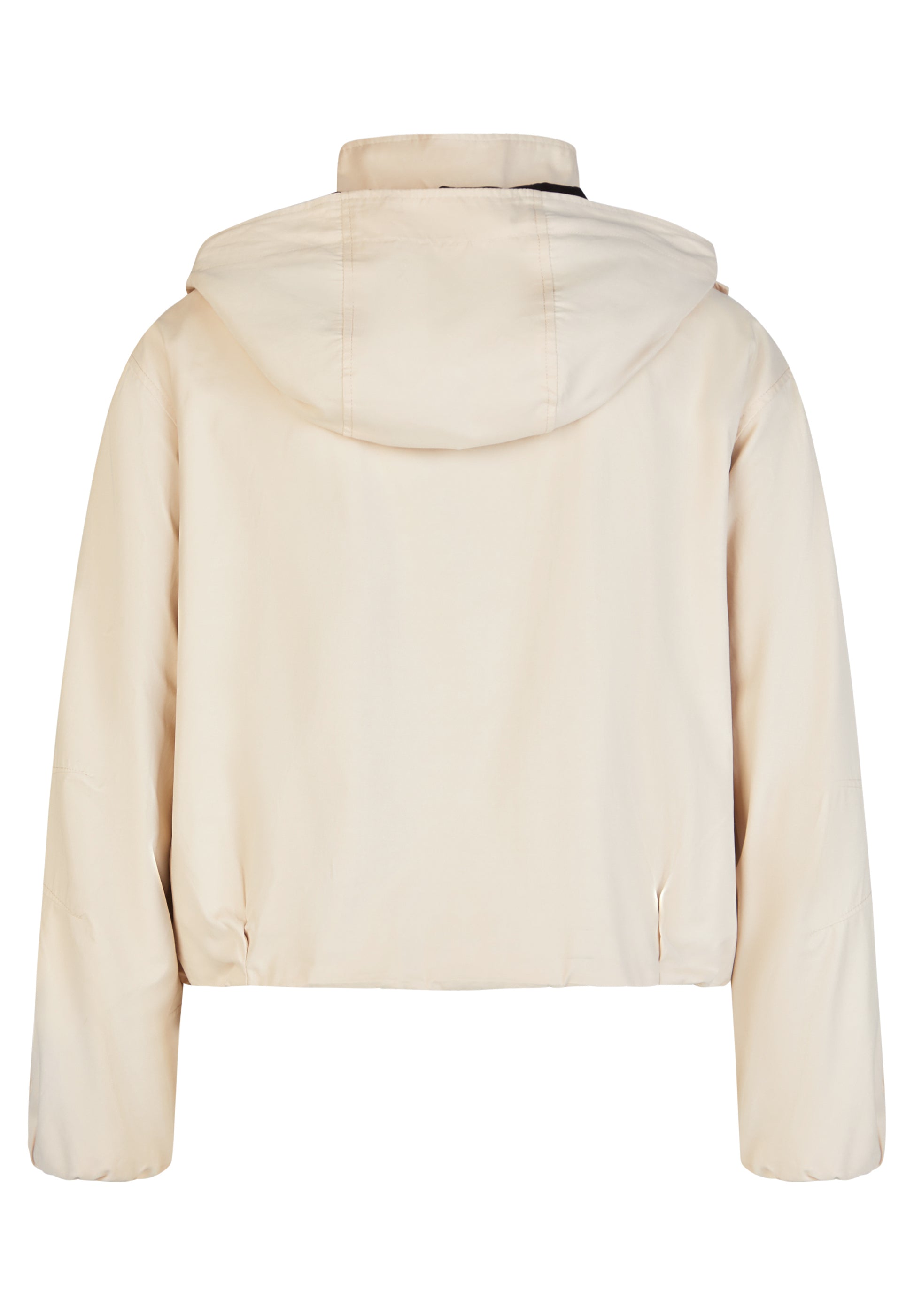 Rabe Cappuccino Hooded Outdoor Jacket – Concealed Button Front with Zipped Pockets 56-115821