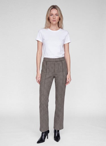 Rabe Black Herringbone Slim Leg Trousers – Stretch Fabric & Elasticated Waist
