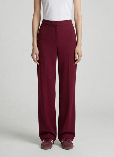 Rabe Merlot Wide Leg Trousers with Elasticated Waistband