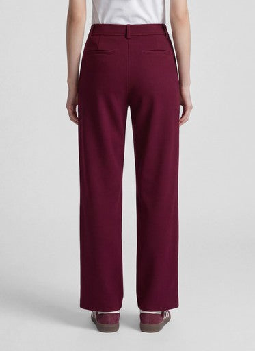 Rabe Merlot Wide Leg Trousers with Elasticated Waistband