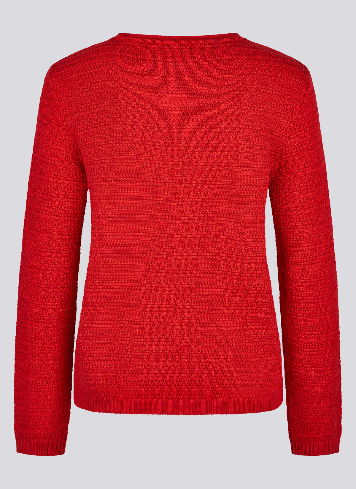 Rabe Chilli Red Cotton Blend Crew Neck Long Sleeve Sweater