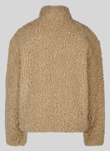 Rabe Biscuit Faux Fur Outdoor Jacket with High Neck & Zip Fastening