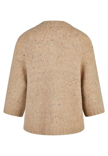 Rabe Caramel Alpaca Wool Blend Cardigan 3/4 Sleeve