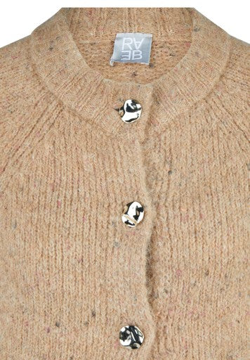 Rabe Caramel Alpaca Wool Blend Cardigan 3/4 Sleeve