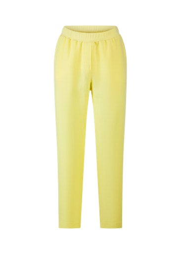 Riani Yellow Linen Slim-Leg Trousers