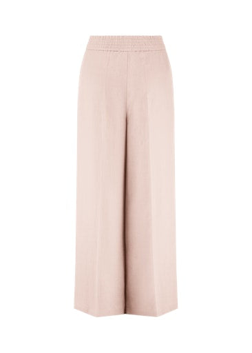 Riani Blush Pink Slip-On Linen Trousers 643920 2272