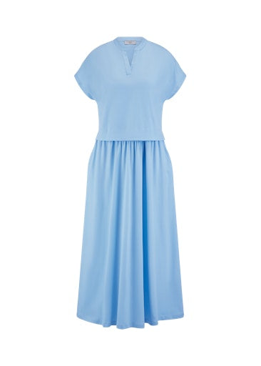 Riani Blue Wave Sleeveless Midi Dress with Over Top 646970 7909