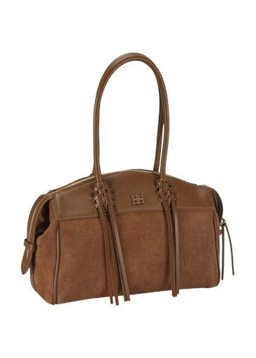 Riani Pecan Suede Leather Bag