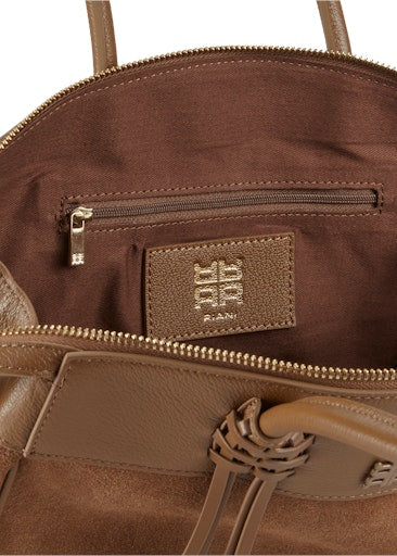 Riani Pecan Suede Leather Bag