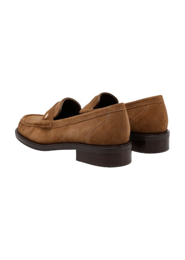 Riani Pecan Leather Suede Loafers
