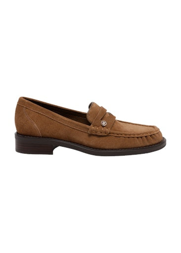 Riani Pecan Leather Suede Loafers