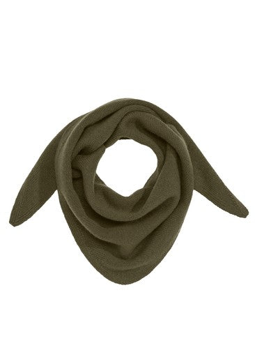 Riani Olive Wool Cashmere Blend Triangular Scarf 689985-8282