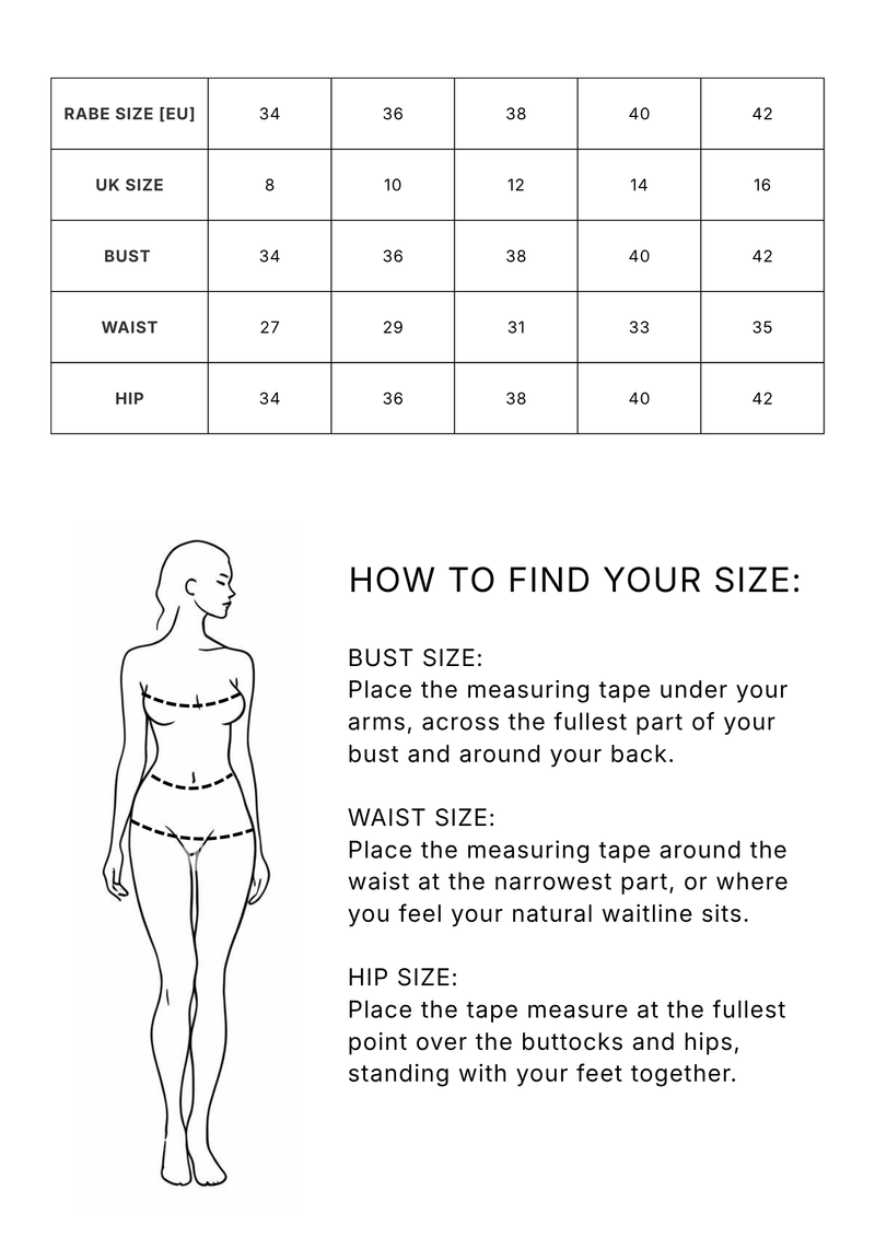 Rabe sizing guide