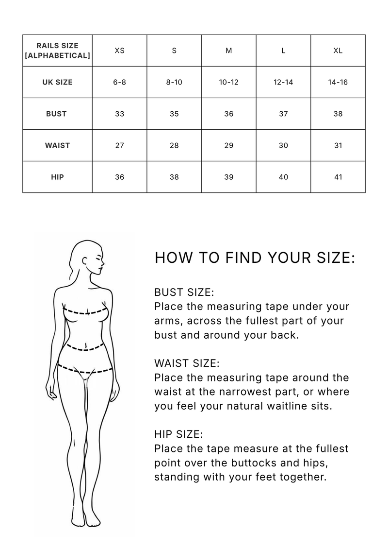 Rails sizing guide