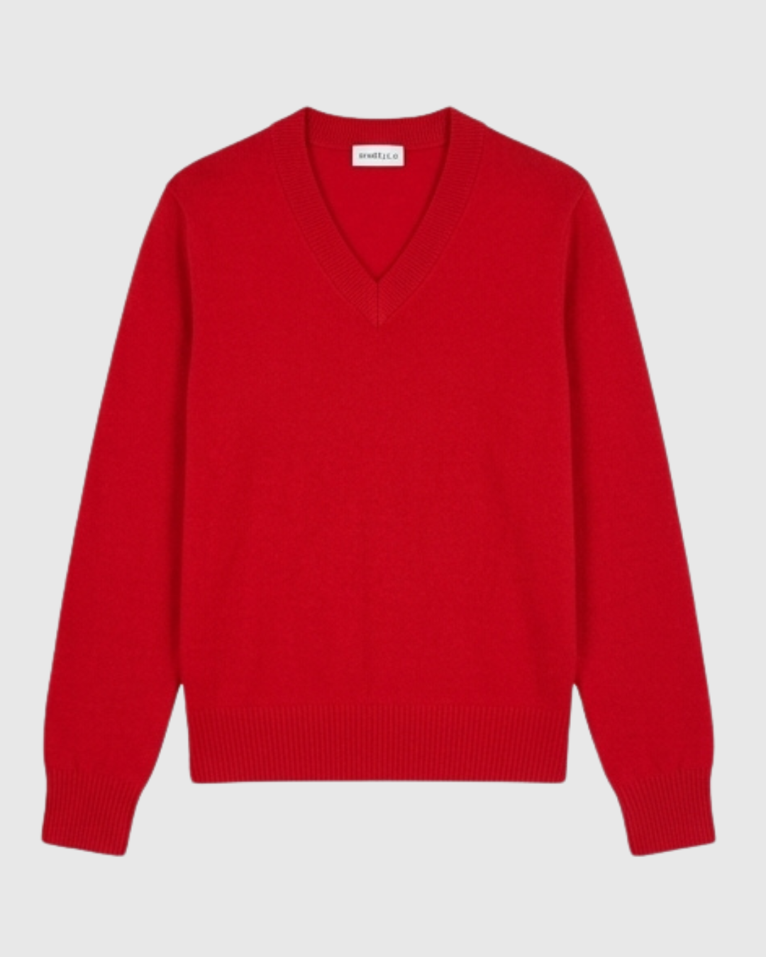 Marella Red Wool Cashmere Blend V Neck Sweater