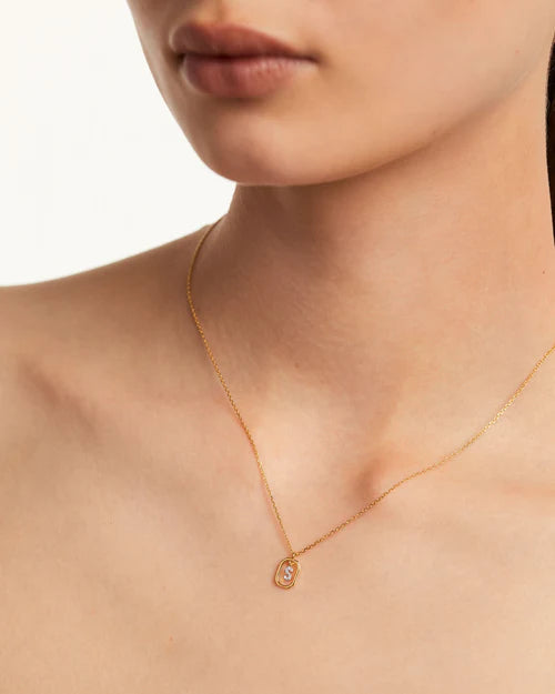 PDPaola Mini gold S letter necklace CO02-530