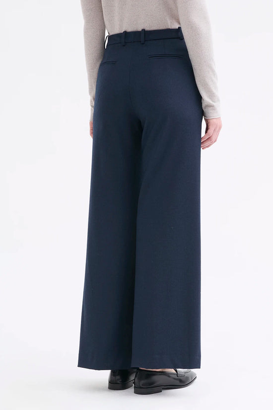 Rosso 35 Navy Wide Leg Bootcut Trousers