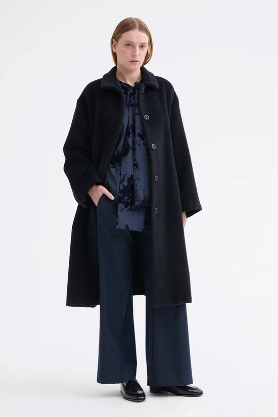 Rosso 35 Navy Wide Leg Bootcut Trousers