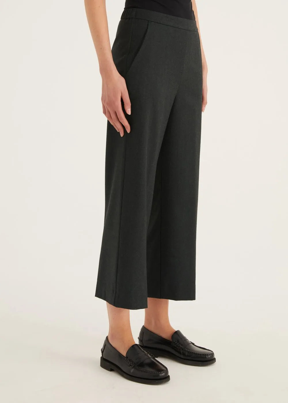 Rosso 35 dark green wool blend trouser S6524PA