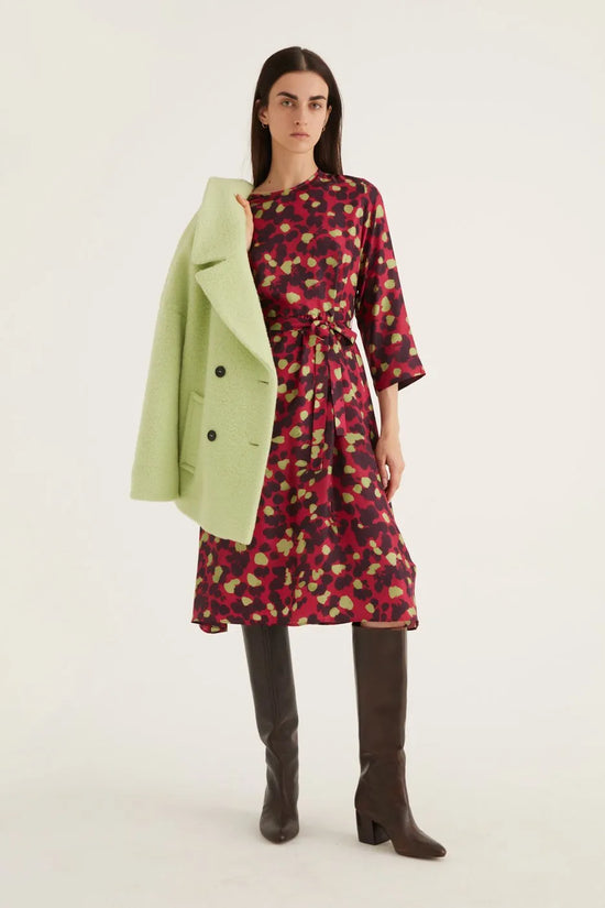 Rosso 35 silk printed dress S6849V