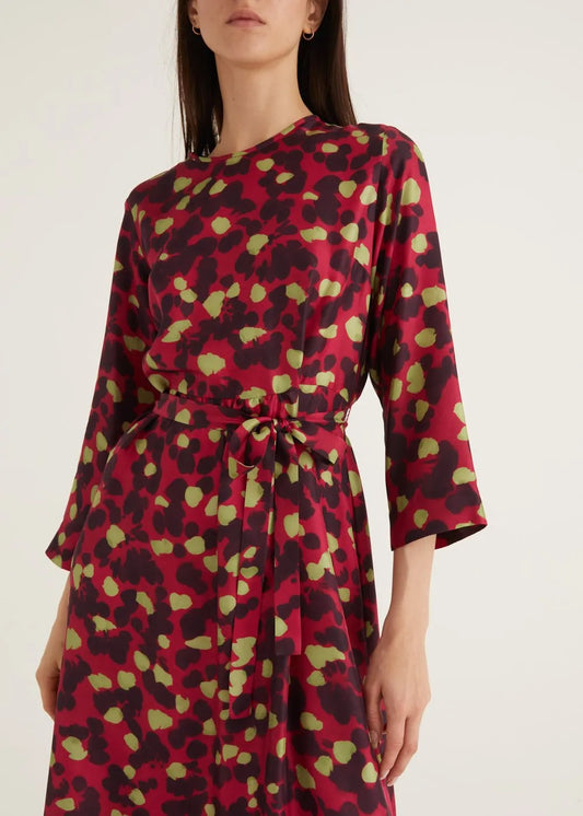 Rosso 35 silk printed dress S6849V