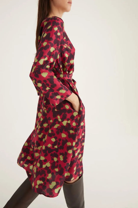 Rosso 35 silk printed dress S6849V