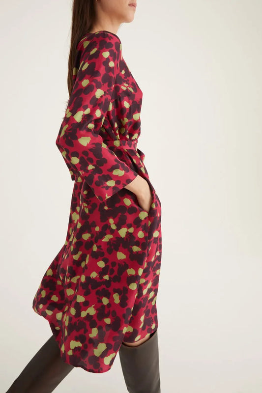 Rosso 35 silk printed dress S6849V