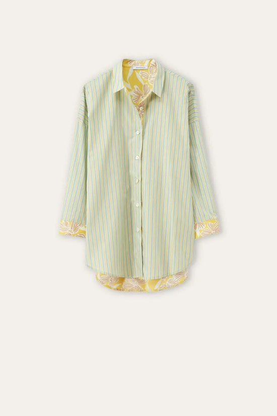 Rosso 35 stripe and floral print shirt S7020B