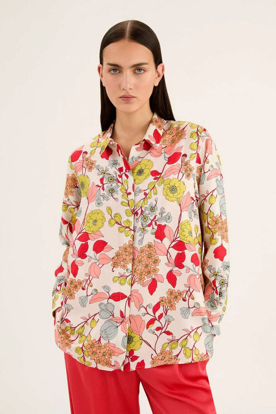 Rosso 35 silk floral print shirt S7082B