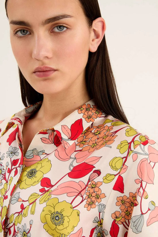 Rosso 35 silk floral print shirt S7082B