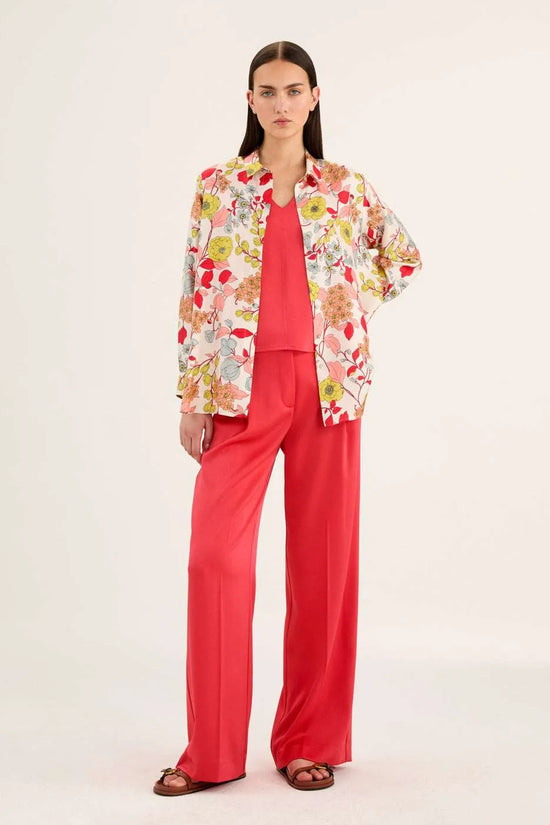 Rosso 35 silk floral print shirt S7082B
